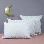 Prot�ge oreiller imperm�able en coton bio blanc (50 x 70 cm)