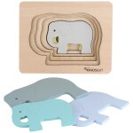 Puzzle en bois el�phant (6 pi�ces)