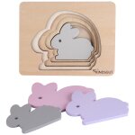 Puzzle en bois lapin (6 pi�ces)