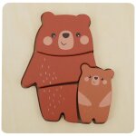 Puzzle en bois ours (4 pi�ces)
