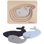 Puzzle en bois baleine (6 pi�ces)