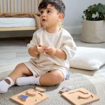 Puzzle en bois 2 pi�ces little mateys chien - oiseau