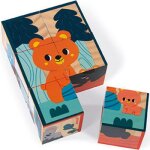 Puzzle cubes en bois animaux wwf (6 cubes)