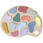 Puzzle  encastrer en bois couleurs (14 pices)