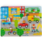 Puzzle sonore ville en bois les popipop