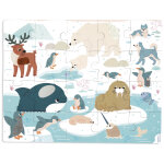 Puzzle tactile p�les polaires (20 pi�ces)