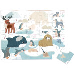 Puzzle tactile p�les polaires (20 pi�ces)