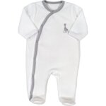Pyjama croisé en velours blanc sophie la girafe (1 mois) Pyjama croisé en velours blanc sophie la girafe (1 mois)