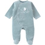 Pyjama velours aqua éléphant (dès la naissance) Pyjama velours aqua éléphant (dès la naissance)