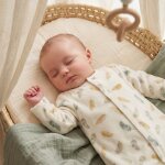 Pyjama en velours plumes de lune (naissance)