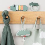 Range sucette en silicone croco vert