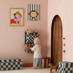 Rangement mural carreaux bleu