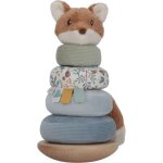 Renard  empiler doudou et bois fsc forest friends