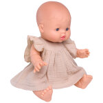 Robe pour poup�e en gaze de coton biscuit