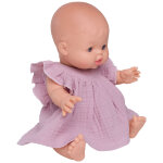 Robe pour poup�e en gaze de coton p�tale