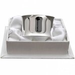 Rond de serviette contemporain en mtal argent + coffret