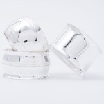 Rond de serviette contemporain en m�tal argent� + coffret