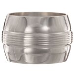 Rond de serviette filets personnalisable (mtal argent) dans son coffret
