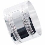 Rond de serviette grecque personnalisable (mtal argent)