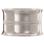 Rond de serviette perles tressées personnalisable (métal argenté) dans son coffret Rond de serviette perles tressées personnalisable (métal argenté) dans son coffret