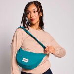 Sac banane andrea bleu paon