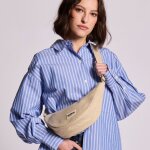 Sac banane andrea tressage ecru