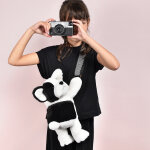 Sac bandouli�re chien black and white (30 cm)