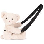 Sac bandouli�re doudou ours ivoire (30 cm)