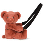 Sac bandouli�re doudou ours terracotta (30 cm)