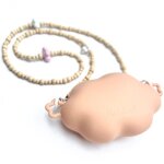 Sac bandouli�re nuage anse bijoux corail