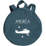 Sac � dos enfant bleu p�trole (personnalisable)