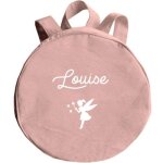 Sac  dos enfant rose poudr (personnalisable)