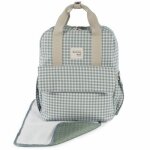 Sac à dos à langer i love vichy vert Sac à dos à langer i love vichy vert