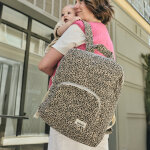 Sac � dos � langer l�opard beige