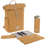 Sac  dos  langer en polyester recycl green label rolltop curry