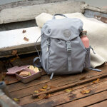 Sac � dos � langer en polyester recycl� gris outdoor green label
