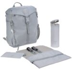 Sac  dos  langer en polyester recycl gris outdoor green label