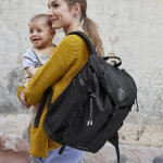 Sac � dos � langer en polyester recycl� noir outdoor green label
