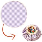 Sac � jouet 2 en 1 noomad original vichy purple