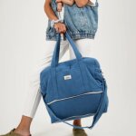 Sac � langer 24 / 48h effet lin bleu capri