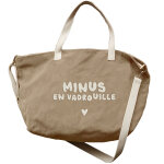Sac cabas xl velours beige minus en vadrouille