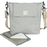 Sac � langer � bandouli�re i love vichy vert