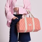 Sac � langer charlie rayures fines rouge
