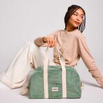 Sac  langer charlie velours vert d'eau