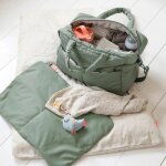 Sac � langer matelass� vert