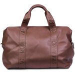 Sac � langer mommy bag signature simili cuir marron fonc�
