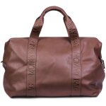 Sac  langer mommy bag signature simili cuir marron fonc