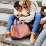 Sac � langer mommy club simili cuir marron fonc�