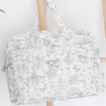 Sac � langer toile de jouy gris