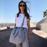 Sac � langer trendy vichy bleu